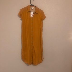 Yellow shirt dress